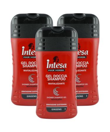 FEI FAN Intesa Pour Homme Shower Gel Shampoo Revitalizing Daily Hydration Ginseng Scented 250 ml