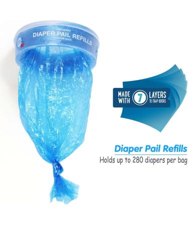 Diaper Pail Refill Bags | Enhanced Odor Control | 1120 Count 4 Pack | Compatible with Diaper Pails | Long Lasting Supply for 4-6 Months - Buy Online on GoSupps.com