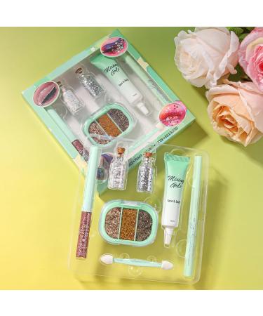 Pearl Eyeshadow Make Up Set - Glitter Waterproof Long-Lasting Eye Shadow Kit | Smooth Blendable Texture Vibrant Shades for Women Girls Parties Travel Holidays Photoshoots Weddings Events Perfomances - Buy Online on GoSupps.com