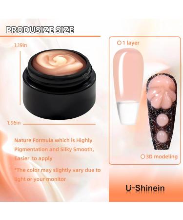 Buy U-shinein 2x15ml Solid Nail Glue Gel for Acrylic Nails | Press-On & Nail Art Adhesive | Apricot & Transparent - International Shipping - Buy Online on GoSupps.com