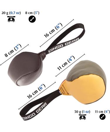 Dingo Gear Soft Ball Dog Toy Set - Real Scar Leather 8cm & 11cm Perfect for Puppy Biting Training - Multi-Colored International Shipping - Buy Online on GoSupps.com
