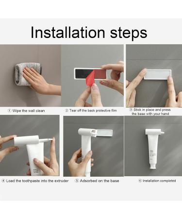 Toothpaste Squeezer - Magnetic Toothpaste Pusher for Wall - Tube Roller Squeezer for Bathroom Puts an End to Waste Bathroom Accessories Hondony - Buy Online on GoSupps.com