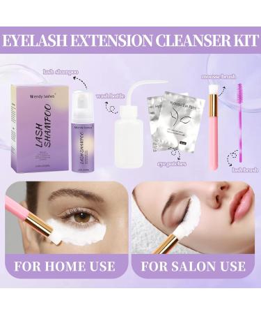 Eyelash Shampoo for Extensions - 60ml Foamy Cleaner Set with Brush | Best Eyelash Care - Buy Online on GoSupps.com
