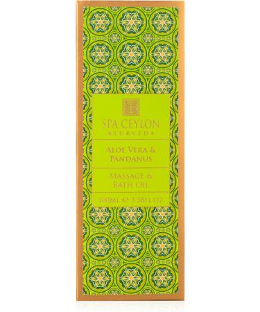 SPA CEYLON Aloe Vera & Pandanus Massage & Bath Oil | Natural Therapy Blend for Soothing Body Rituals | Best Body Oil for Massage Therapy - Buy Online on GoSupps.com