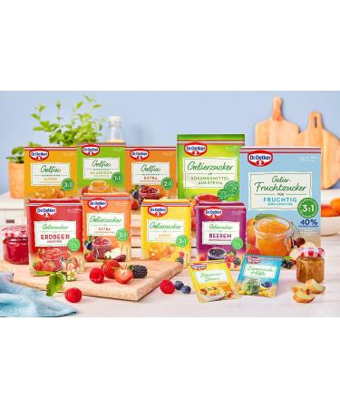 Dr. Oetker Gelier Sugar Super 3:1 - 500g Vegan Gelling Sugar for Jams Jellies & Preserves | Less Sweetness More Fruitiness | International Shipping Available - Buy Online on GoSupps.com