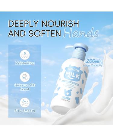Pure Skin Moisture Milk Hand Cream 200g Hydrating Nourishing Exfoliating Hand Body & Foot Care Lotion for Dry Skin Bridesmaid Gifts Hand Moisturizer - Buy Online on GoSupps.com