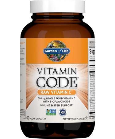 Garden of Life Vitamin Code Raw Vitamin C 60 Capsules - Immune Support Supplement - Buy Online on GoSupps.com