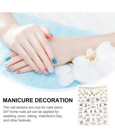 9 Sheets Nail Art Stickers Christmas Nail Sequins Christmas Transfers Sticker Christmas Nail Glitter Nail Art Decoration Cartoon Stickers Cartoon Nail Decals 3d Nail Stickers Flash - Buy Online on GoSupps.com