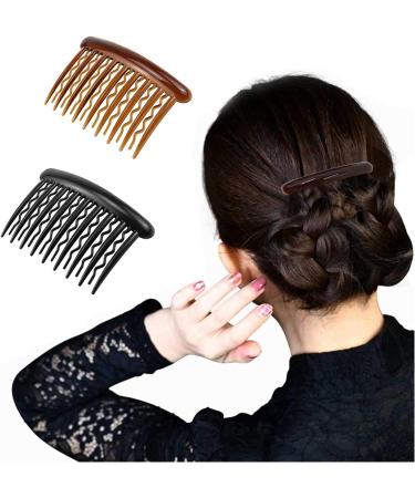 8 Piece Plastic Hair Comb Set for Fine Hair & Bridal Veils - Elegant Teeth Hairpins Side Combs & Hair Jewelry - Buy Online on GoSupps.com