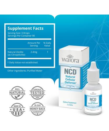 Waiora Natural Cellular Defense (NCD) Liquid Drops for Immune System & Gut Health - Men & Women Supplements (0.5oz, 2 CT) - Buy Online on GoSupps.com