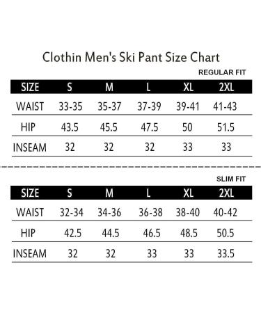 Men's Insulated Ski Pant X-Large Black - Waterproof Snow Pants with Fleece Lining - Buy Online on GoSupps.com