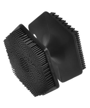 DRESSOOS Face Brush Facial Cleansing Brush Exfoliator Face Cleansing Brush Exfoliator Face Exfoliator Facial Wash Brush Silicone Face Cleansing Brush Double Sided Scrubber Silica Gel 6.50X6.50X4.00CM Black