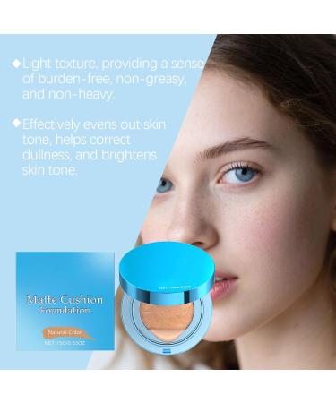 Air Cushion Makeup Long-Lasting Matte Foundation for Women | Lightweight Corrective Makeup Cream for Business Trips Travel School Beach - Buy Online on GoSupps.com