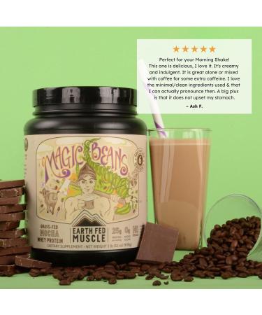 Buy Earth Fed Muscle Magic Beans Mocha Whey Protein Isolate - Non-GMO Gluten Free Keto-Friendly - 2lb 31 Servings - International Shipping Available - Buy Online on GoSupps.com