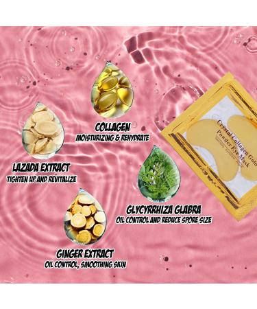 Nielies 24K Collagen Eye Pads - 30 Pairs for Anti-Aging, Dark Circles, Puffiness, Hydration, Blackhead Removal, and Wrinkle Reduction - Gold Eye Patches for Women and Men - Buy Online on GoSupps.com