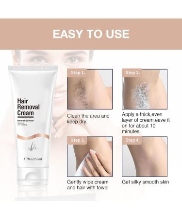 Hair Removal Cream for Women & Men - Painless Bikini Gel & Soothing Lotion for Unwanted Hair (3pcs) - International Shipping Available - Buy Online on GoSupps.com