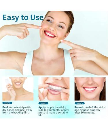 Teeth Whitening Strips for Sensitive Teeth - 7 Pouches/Box 14 Pieces - Buy Online on GoSupps.com
