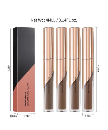 Erinde Waterproof Tinted Brow Gel - Long-lasting Eyebrow Shaping Makeup Smudge & Flake Resistant Volumizing Brow Mascara in Taupe Grey 01 - Buy Online on GoSupps.com