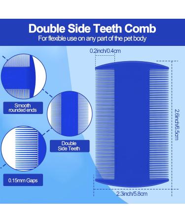 Pet Flea Comb for Cat Dog 3 PCS Fine Tooth Comb Grooming Set Tear Stain Remover for Cat Dog Pets Float Hair Tear Marks Tick Removal Tool - Buy Online on GoSupps.com
