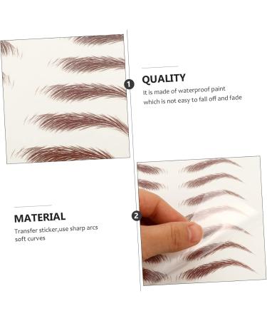 Ipetboom 8 Sheets Waterproof Eyebrow Stickers Eyebrow Tools Imitation Fake Eyebrow Stickers Cosmetic 21x14.8cmx2pcs Brownx2pcs - Buy Online on GoSupps.com
