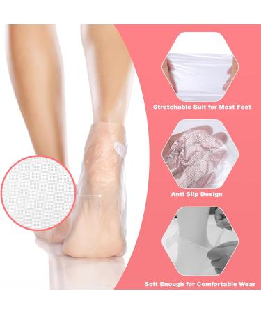 100 Pairs Disposable Moisturizing Socks for Dry Cracked Feet - Non-Silicone Foot Masks for Spa Pedicure Care - Buy Online on GoSupps.com