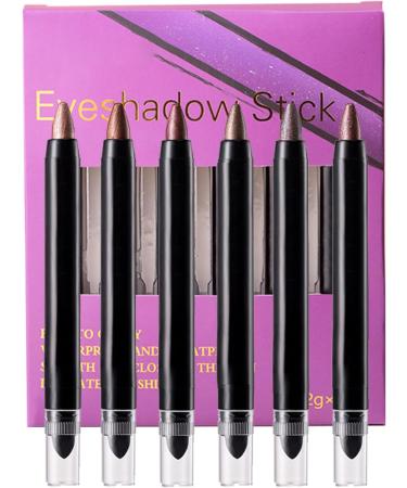 Shimmer eyeshadow stick eyeshadow stickShimmer eyeshadow pencil 6 colors Smudgeproof Shimmer Eye Bags Eyeshadow Brightener Pen for Women - Buy Online on GoSupps.com