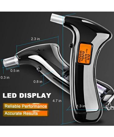 2022 Professional Breathalyzer  Portable Breath Alcohol Tester Digital LED Screen Auto Power Off and Sound Alarm  for Drivers Or Home Use (5.12 x 3.19 x 1.46 Inch) - Buy Online on GoSupps.com