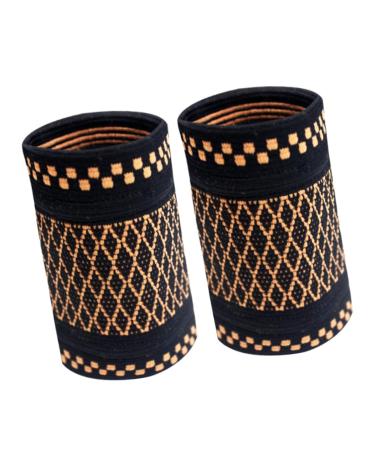 Buy Copper Wrist Compression Brace - Elastic Support for Workouts | 1 Pair (S) - International Shipping Available - Buy Online on GoSupps.com