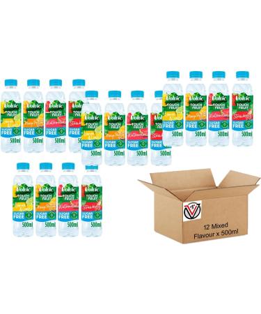 Touch of Fruit Sugar Free Strawberry Watermelon Mango Lemon & Lime Natural Flavoured Water 500ml | VIMIX Mixed Natural Flavoured Water (12 Mixed) Assorted 12 Mixed - Buy Online on GoSupps.com