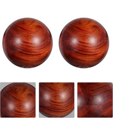 Ipetboom 2-Pack Solid Wood Acupressure Massage Balls - 1.7 Inch Hand Roller for Stress Relief & Meditation - Buy Online on GoSupps.com