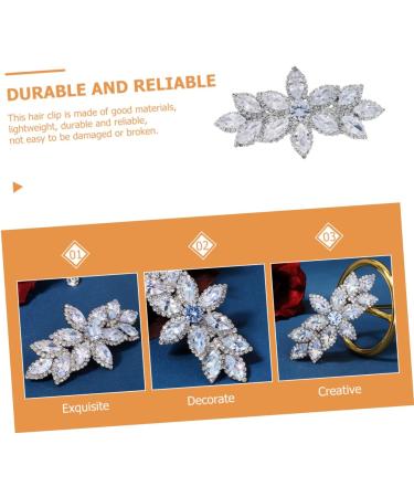 FRCOLOR Diamonds Hair Clip Rhinestone Hair Clip Bride Spring Clip Diamond Rhinestone Bridal Rhinestones Hair Clip - Buy Online on GoSupps.com