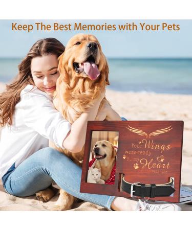 Personalized Wooden Pet Memorial Picture Frame for Cats and Dogs - Sympathy Gifts for Loss, Remembrance, and Bereavement - Buy Online on GoSupps.com