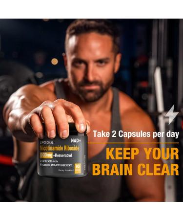 NAD Supplement - NAD+ with Nicotinamide Riboside (NR) and Resveratrol Quercetin 900mg Pure Organic NAD Plus for Cellular Repair Healthy Aging Brain Function (2 Pack) 80 Count (Pack of 2) - Buy Online on GoSupps.com