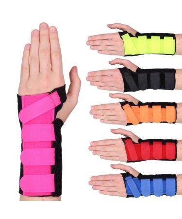 Solace Bracing Cool-Flow Wrist Support (6 Colours) - British Made & NHS Supplied Wrist Brace w/Metal Splint - #1 for Carpal Tunnel Arthritis Tendonitis RSI Fractures & More - Pink - S - Right Small - Right Hand Pink