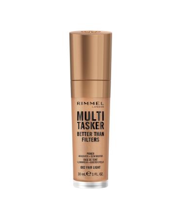 Rimmel Multi-Tasker Better Than Filters 002 Fair Light Base de Teint Booster d clat et Highlighter formule vegan pigments r flecteurs de lumi re grand applicateur doux 30 ml
