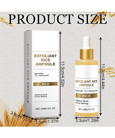 DULZEN Peel Shot Glow Rice Ampoule Duo Peel Shot Rice Duo Peeling Face with White Rice Gentle Rice Peeling for the Face Blackhead Remover Glow Rice Scrub for all skin - Buy Online on GoSupps.com
