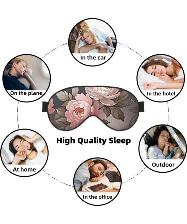 Soft Flower Printed Eye Mask | Adjustable & Breathable Sleep Masks | Light Blocking & Double-Sided Black Design - Buy Online on GoSupps.com