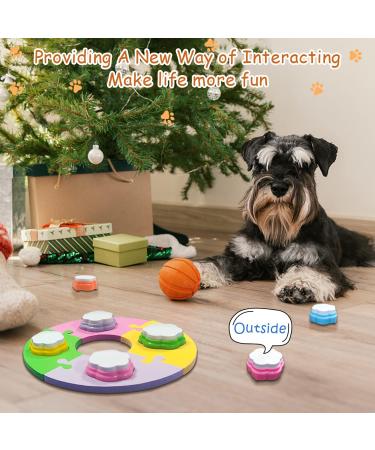Shop Mmggaish 8 Colorful Dog Buttons for Communication | Complete Pet Training Set with 50 Stickers & Fixing Pads | International Shipping Available - Buy Online on GoSupps.com
