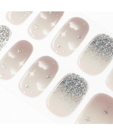 Danni & Toni half-hardened gel nail films (Starlight) Stern Glossy UV gel nail film nail ticker nail design nail foil self-adhesive wraps 28 sticker Starligh-de