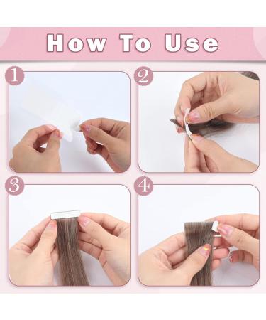 Vlasy Hair Extension Tapes Tabs - 60PCS Double Sided Wig Tape for Human Hair Extensions - Buy Online on GoSupps.com