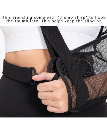 Mesh Arm Sling with Waist Strap - Elbow & Shoulder Injury Support Brace for Men & Women | Ideal for Rotator Cuff Torn Dislocated & Fractured Arms - Buy Online on GoSupps.com