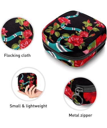 Shop Women's Bonds Storage Pockets: Portable Period Kit in Blue & White Snake Floral Design - Ideal for Girls - Buy Online on GoSupps.com