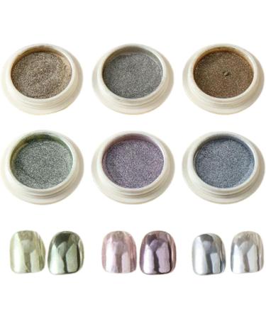 Chrome pour les ongles poudre de paillettes ongles - 6 couleurs paillettes pigment pigment pour les paillettes - Nail Pigment Powder Shimmer pour petite amie femme amie s ur fille 02 B - Buy Online on GoSupps.com