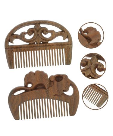 Beaupretty Green Sandalwood Combs for Men - Wooden Hairdressing Tools | 2-Pack - Buy Online on GoSupps.com