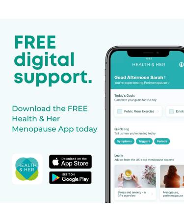 Health & Her Perimenopause Mind+ Day & Night Tablets for Women - Cognitive Support & Mental Energy - 1 Month Supply - Buy Online on GoSupps.com