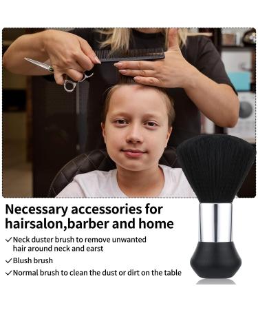 Abeillo Black Neck Brush - Cylindrical Soft Nylon Hairdressing Brush for Barbers & Salons | International Shipping Available - Buy Online on GoSupps.com