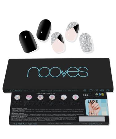 NOOVES NOOVES Intimate Evening Premium Semi-Cured Nail Gel Sheets + 1 Nail File & 1 Stick Vegan Orange