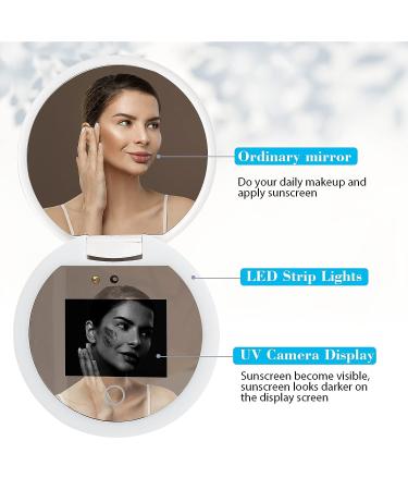 Sunscreen Detector Compact Mirror for Face SPF Protection | UV Camera for Travel | Portable Makeup Mirror for Sun Care - Buy Online on GoSupps.com