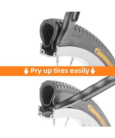 HZJD Bike Tire Levers Set - Professional Design for Easy Tire Changing, Smooth & Safe, Snap Together for Storage - 4PCS, Black - Buy Online on GoSupps.com