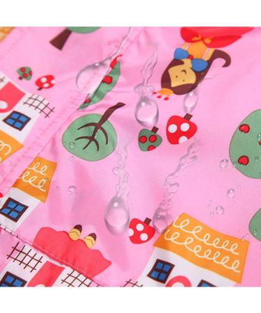 De feuilles Kids Button Rain Suit | Waterproof Hooded Raincoat Jumpsuit | Pink Trees | 2-3 Years - Buy Online on GoSupps.com